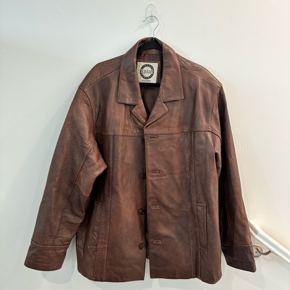 Wilson Men's Brown Leather Performance Jacket